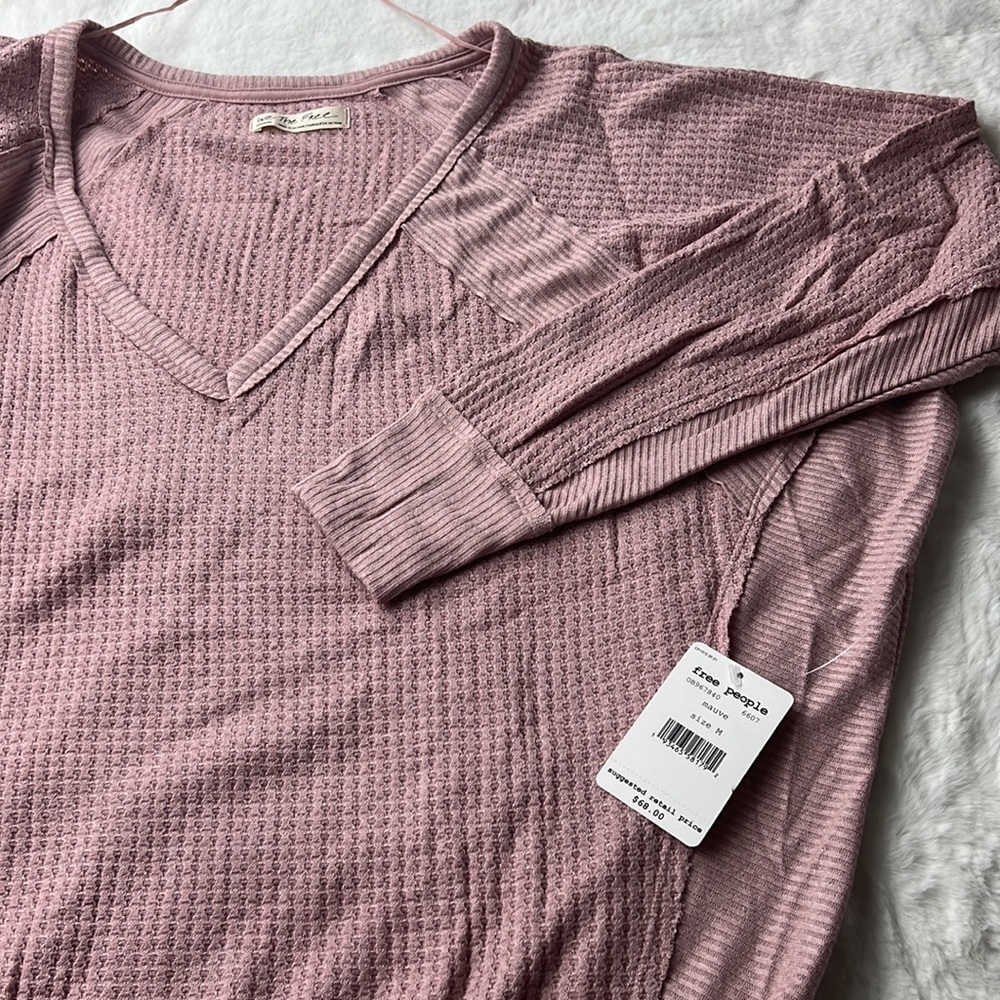 Free People Santa Clara Thermal in Mauve Size Medium - Picture 3 of 8